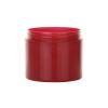 4 oz. Cranberry Plastic Double Wall 70-400 Opaque PP Square Base Jar-CT Metal Cap