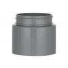 3 oz. Gray Dark Single Wall 53-400 Round PET Plastic Jar