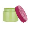 8 oz. Green Round Single Wall 70-400 Opaque PET Square Based Plastic Jar-Pink Fuchsia CRC Lid