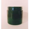 4 oz. Green Dark Round Single Wall 58-400 PET Translucent Plastic Jar-Colored Lid