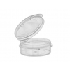 .33 oz. (10 ml) Natural PP Plastic Jar with Natural Hinged Cap (Stock Item)