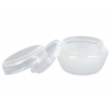 2/3 oz (20 mm) Natural Mushroom PP Plastic Jar with 42 mm Natural Cap & Disc (3 pc) (Stock Item) VOLUME DISCOUNT