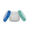 4 oz. Natural Round Base Double Wall 70-400 PP Plastic Jar-Colored Cap (Taral)