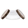 2 oz. Natural Low Profile Thick Wall 70-400 Round PP Plastic Jar-Square Base-Colored Lid-King