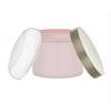 4 oz. Pink Light Plastic Double Wall 70-400 PP Jar-Colored Lid