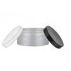 2 oz. Silver Low Profile Thick Wall 70-400 Round PET Plastic Square Base Jar-Cap