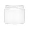 2.5 oz White Matte PP Plastic Double Wall 63-400 Round Jar Square Base