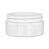 8 oz. White Low Profile Single Wall Straight Sided 89-400 Round PET Plastic Jar-Gloss Finish-King