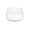 1/2 oz. White PP Plastic Double Wall  48-400 Round Base Jar