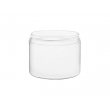 4 oz. White Square Base Double Wall Round 70-400 PP Plastic Jar (King)