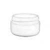 1/2 oz. White PP Plastic Double Wall 48-400 Round Base Jar-Colored Caps
