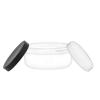 4 oz. White Plastic Round Low Profile Double Wall 89-400 PP Jar-Cap-King