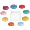 2.5 oz White Matte PP Plastic Double Wall 63-400 Round Jar Square Base-CT Dome Cap