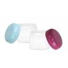 2.5 oz White Matte PP Plastic Double Wall 63-400 Round Jar Square Base-CT Dome Cap