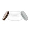 2 oz. White Low Profile Thick Wall 70-400 Round PP Plastic Jar with Square Base-Cap