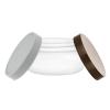 2 oz. White Low Profile Double Wall 70-400 Round Base PP Plastic Jar-Cap-Delta
