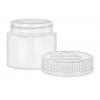 3 oz. White PET Plastic Single Wall 53-400 Round Packer Jar-CRC Cap