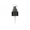 24-410 Black Smooth PP Plastic Treatment Pump-6 7/8 in Diptube-Clear PP Hood-130 mcl Output