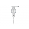 24-410 Natural Plastic Lotion-Soap Pump w/ 1.2cc Output, Lock-Up Head & 8 3/4 in. diptube (Stock Item)