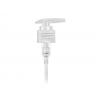 24-410 Natural Ribbed Tear Drop PP Plastic Lotion-Soap Pump w/ 2cc Output, Lock-Down Head & 6 3/8 in. diptube (Stock)