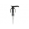 24-410 Silver Shiny-Black Plastic Lotion-Soap Pump-2 cc OP-8 3/4 in. DT-LD Head (Jet)