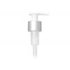 24-410 Silver Brushed Aluminum-White Lotion-Soap Pump-1.5 cc OP-LU Head-6.5 in. Bent DT