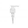 24-410 White Ribbed Plastic Lotion-Soap Pump with Lock-Down Saddle Head, 2cc OP- 8 3/4 in diptube-JET