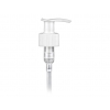 24-410 White Ribbed Plastic Lotion-Soap Pump w/ Lock-Up Head, 6 1/4 in. Dip Tube & 1.2 cc Output