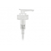 28-400 White Ribbed PP Plastic Lock Down Lotion-Soap Pump-2 cc OP-6 1/2 in. DT
