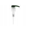 28-410 Natural-Green Smooth PP Plastic Lotion-Soap Pump-LD Shower Proof Head-4 cc OP-8 1/8 in. DT