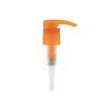 28-410 Orange Smooth PP Plastic Lotion-Soap Pump-LD Shower Proof Head-4 cc OP-9 1/4 in. DT