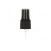 22-415 Black Ribbed Fine Mist PP Euromist Plastic Pump Sprayer w/ 7 7/8 in. Diptube & Tinted PP Hood