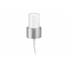 24-410 Silver Brushed Alum-White Fine Mist Sprayer-6 7/8 in dip tube