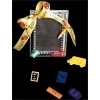 School Days Ribbon 25 yd. spool of 5/8 in. Satin Yellow -Black-Red Print