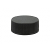 20-400 Black Non Dispensing Ribbed Bottle Cap w/ F-217 Liner