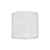 24-415 White Ribbed Non Dispensing Plastic Bottle Cap w/ P/V Liner & Stipple Top