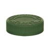 45-400 Green Dark CRC Ribbbed Non Dispensing PP Plastic Bottle Cap w/ HS Liner-Opening Instructions