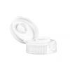 28-400 White Ribbed Dispensing Snap Top PP Plast ic Bottle Cap-.500 in. Orifice-HS Liner