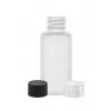 1 oz. Natural 20-410 Round Boston HDPE Semi-Opaque Plastic Bottle-CT Cap