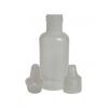 .5 oz. (1/2 oz) Natural 15-415 Boston Round LDPE (15 cc) Semi-Opaque Plastic Bottle-Natural Controlled Plug-.020 Orifice-CT Cap