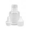 .33 oz. (1/3 oz) (10 cc) Natural 15-415 Boston Round Semi-Opaque LDPE Plastic Squeezable Bottle-Natural Controlled Dropper Plug .020 Orif-Over Cap