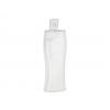 13 oz. White Pinched Oval Squeezable 24MM HDPE Opaque Plastic Bottle w/ White Snap On Flip Top Cap