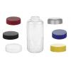 10 oz. Natural semi-opaque LDPE Squeezable Boston Round 33-400 Plastic Bottle w/ Non Dispensing Cap