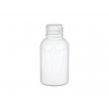 1 oz. White Glossy Opaque PET (BPA Free) 20-410 Plastic Boston Round Bottle