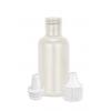 .5 oz. (1/2 oz) White Pearl 15-415 Boston Round HDPE (15 cc) Plastic Bottle-White Controlled Plug .020 Orif-Cap .5 oz. (1/2 oz) White Pearl 15-415 Boston Round HDPE (15 cc) Plastic Bottle-White Controlled Plug .020 Orif-Cap