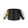 3 oz. Black Single Wall 58-400 (90 ML) PET Opaque Gloss Finish Jar-Cap