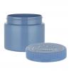 8 oz. Blue Round Single Wall 70-400 Opaque PET Square Based Plastic Jar-Blue Colored CRC Lid