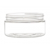 8 oz. Clear Low Profile Single Wall Strait Sided 89-400 Round PET Plastic Jar